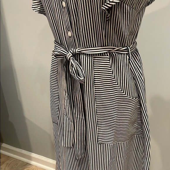 Striped Blue and White Ruffle Sleeve Dress summer fav - Picture 3 of 4